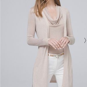 NWT White House Black Market Tan Shimmer Midi Cover-Up